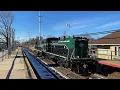 Lite power RS90 heads east through Greenlawn on the way to Duke Interlocking in Northport