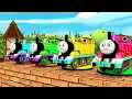 【踏切アニメ】あぶない電車 THOMAS FRIENDS RAINBOW COLORS Railroad Crossing Animation #train