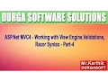 ASP Net C4-Working with View Engine Validations Razor Syntax-Part 4