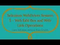 Selenium WebDriver Session 5 - Web Edit Box and Web Link Operations