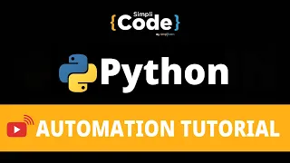 Python Automation Tutorial 2023 Automate Excel With Python Python Tutorial SimpliCode