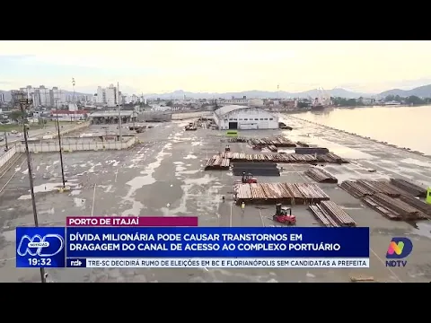 Dívida de R$ 70 milhões pode impactar dragagem no Porto de Itajaí