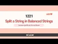 leetcode - 1221 Split a String in Balanced Strings JavaScript Solution