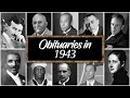 Obituary in 1943 Famous Faces We Lost in 1943