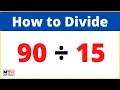 90 divided by 15 90 15 Value of Long Division