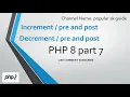PHP 8 complete part 7 Increment and Decrement operators popular sk guide in hindi