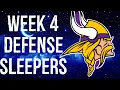 Defenses DST Sleepers Week 4 Fantasy Football