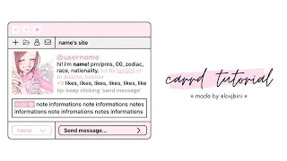 really cute interactive carrd tutorial dollzito hobiiov