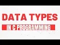 Data types in C Programming DATA TYPES IN C Primary Derived User defined data type C Program