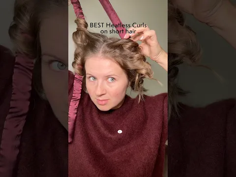 BEST heatless curls on short hair | Milabu