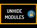 Unhiding a Module Content Area in Blackboard