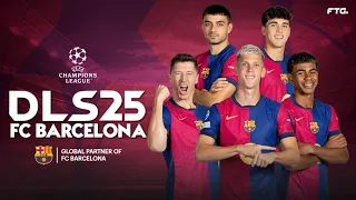 تحميل دريم ليج 2025 مود برشلونة بآخر الإنتقالات و الأطقم DLS 25 MOD FC BARCELONA UCL 