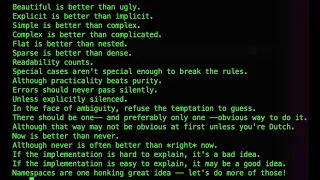The ZEN OF PYTHON in Python