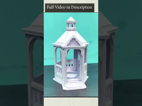 Amazing Cardboard Gazebo 🏡✨ | DIY Miniature Gazebo Making | Easy Cardboard Craft #shorts