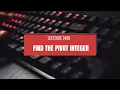 Find the Pivot Integer - LeetCode 2485 Using Cumulative Sum