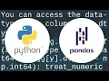 how to check the dtype of a column in python pandas