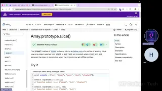 JavaScript Array Methods splice slice
