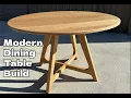 Mid Century Modern Pedestal Table Build Custom Round Dining Table Build How to Woodworking