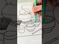 Color with me Japanese Tea ceremony Coloring page