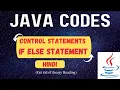 If Else Statements Control Statements Java Program Hindi Hinglish