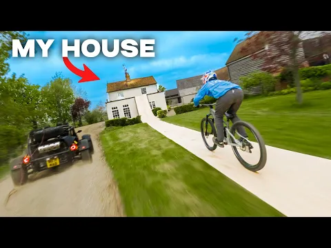 Download MP3 I JUMPED OVER MY HOUSE ON A MOUNTAIN BIKE!!