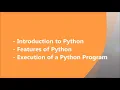 Introduction Features Execution of Python Python Programming VHNSNC Autonomous