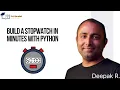 Build a Stopwatch in MINUTES with Python Python Tkinter