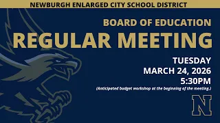 BOE Regular Meeting - March 24 2026