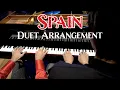 Spain by Chick Corea - advanced jazz piano duet arrangement with sheet music