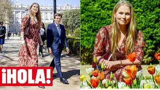 Amalia de Holanda hablando en perfecto espanol agradece su etapa en Madrid con un precioso jardin