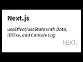 with Data and Console Log Next js