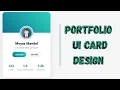 Responsive Profile Card Using HTML CSS Web Developer Portfolio Design