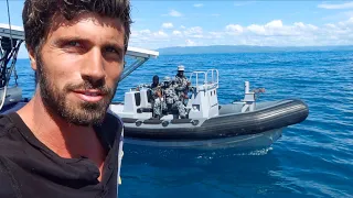 Boarded by men with machine guns in Jamaica