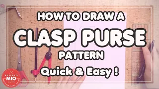 how to draw a clasp purse pattern