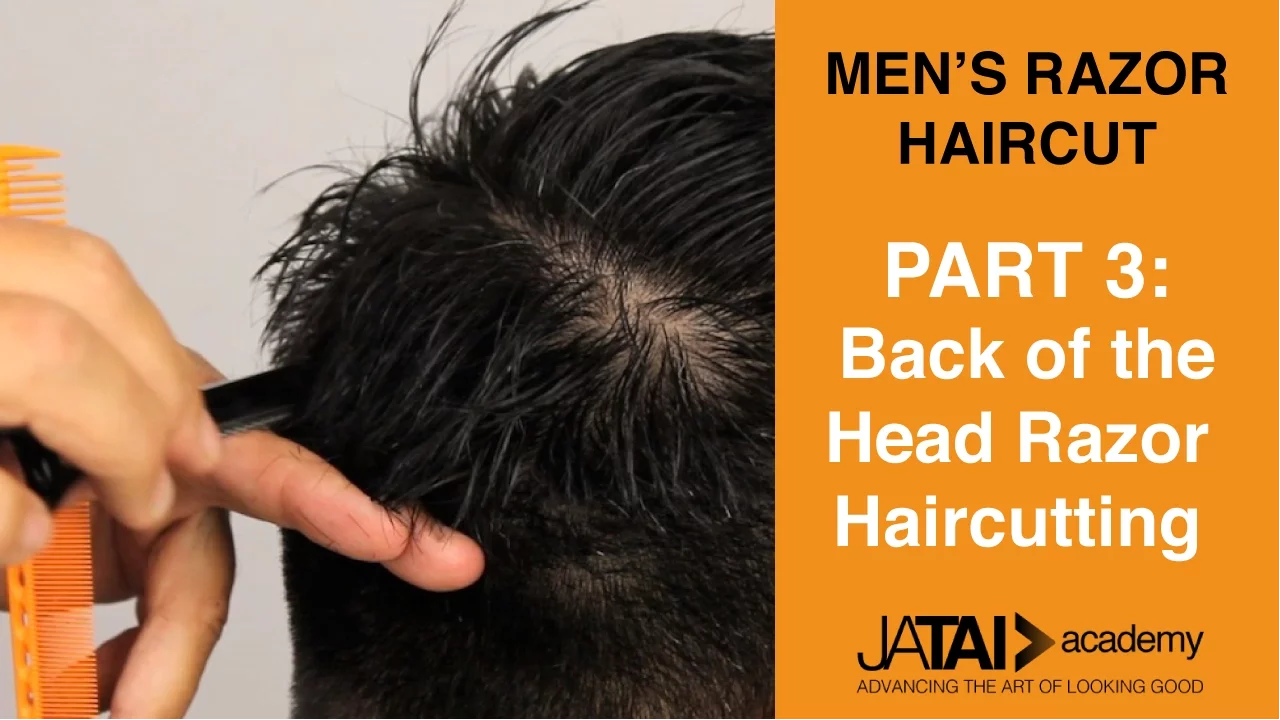 Men's Razor Haircut - Back of the Head Razor Cutting Part 3