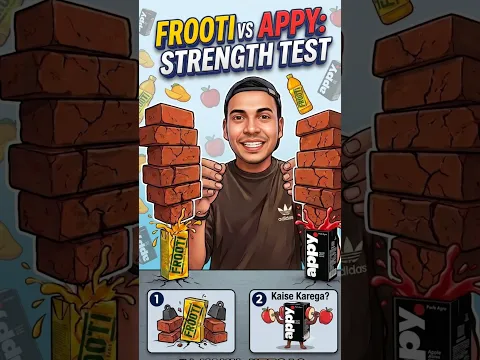 Frooti VS Appy strength test🤯 #shorts #shortsfeed #frooti #experiment #appyfizz #trandingshorts