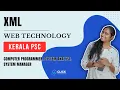 XML Web Programming Kerala PSC Computer Programmer System Analyst System Manager