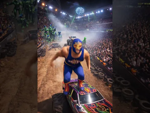 this jump shouldn't be possible #monstertruck #wow