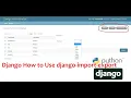 Django How to Use django-import-export