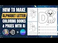 Make ABC Alphabet Letter Coloring Books Pages with Ai Step by Step Tutorial