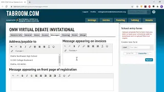 Tabroom com Tutorial Setting Up a Tournament