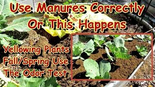 Manures Can Be Harmful When Not fully Composted How to Use Manures Correctly in the Fall Spring