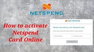 How to activate your Netspend Card Online