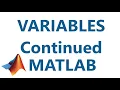 Matlab Variables Part 2