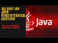 100 Most important JAVA questions JAVA Programming Computer Science Engineering