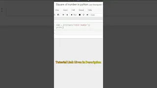 Square of number Input by User Python