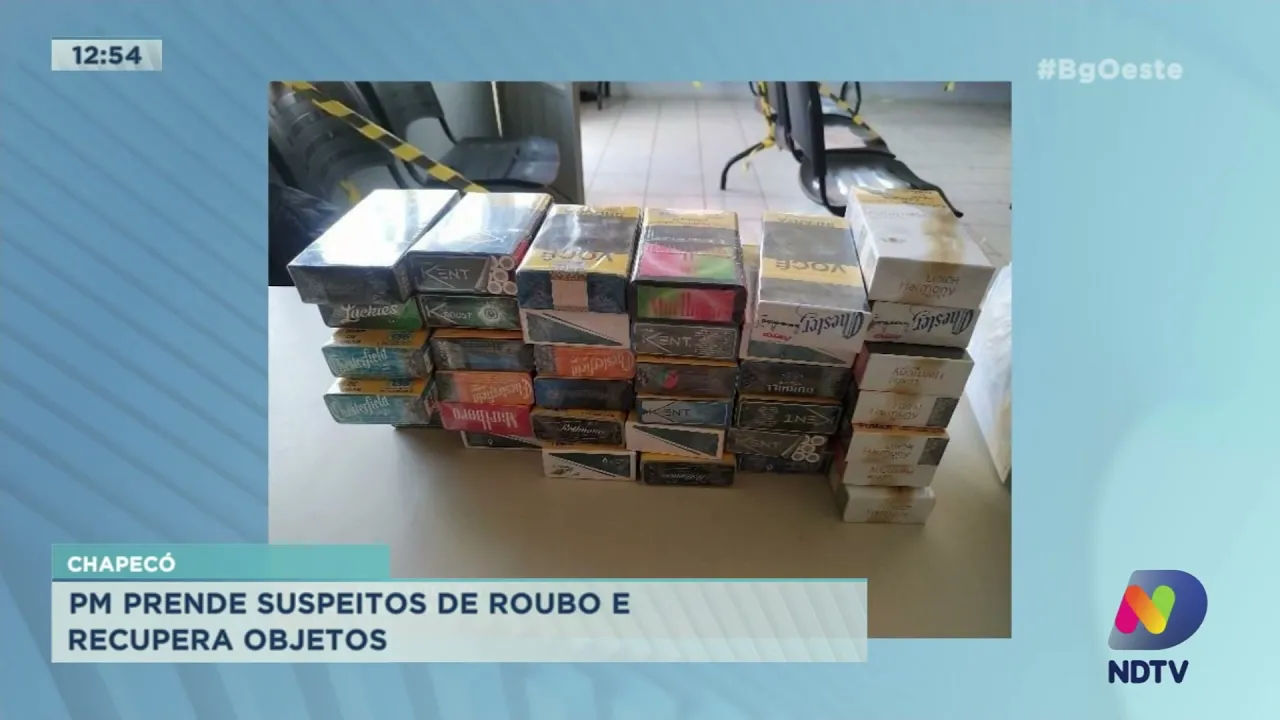 Chapecó: PM prende suspeitos de roubo e recupera objetos