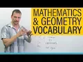 MATH GEOMETRY Vocabulary and Terminology in English