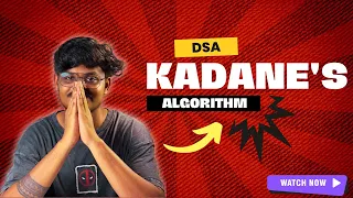 Kadane s Algorithm in Tamil Find Maximum Subarray Sum DSA Tutorial in Tamil