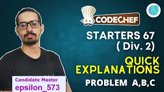 Codechef Starters 67 Div 2 Solutions Problem A B C